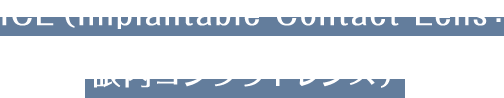  ICL（Implantable Contact Lens：眼内コンタクトレンズ）