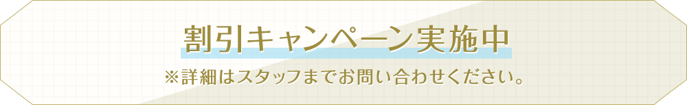 割引キャンペーン実施中