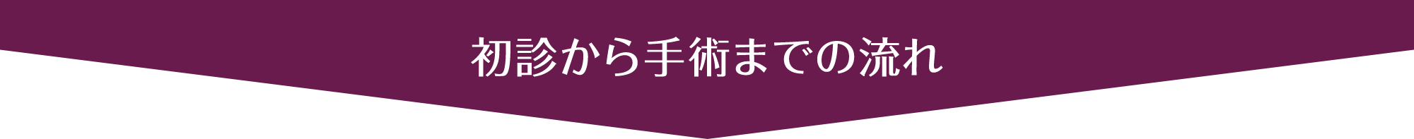 初診から手術までの流れ