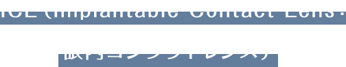  ICL（Implantable Contact Lens：眼内コンタクトレンズ）