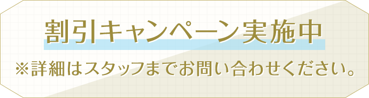 割引キャンペーン実施中